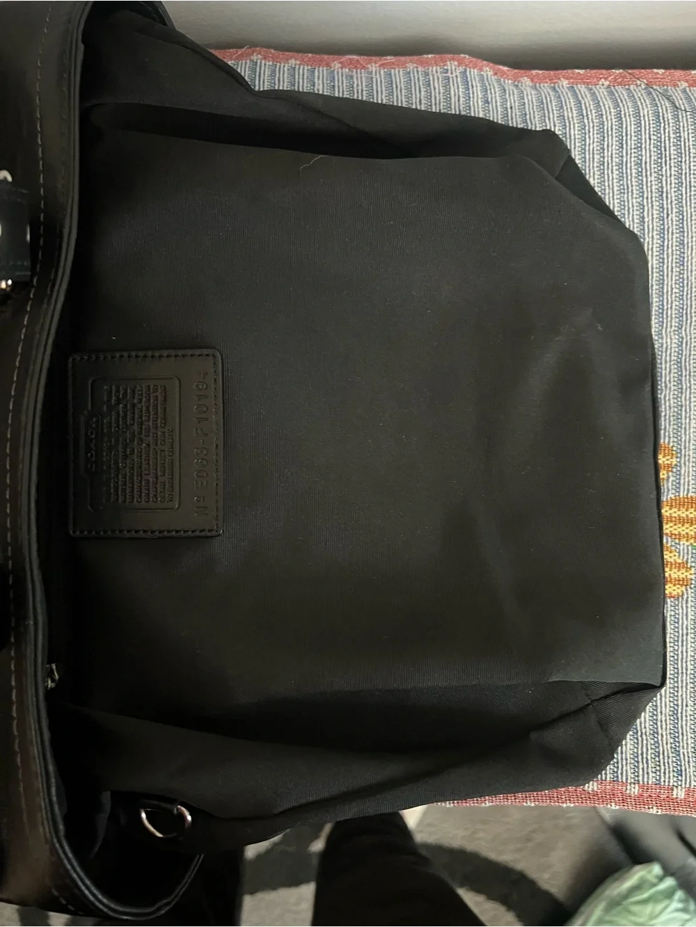 Coach Hampton 2006 Vintage Black Leather Tote Shoulder Bag Y2K